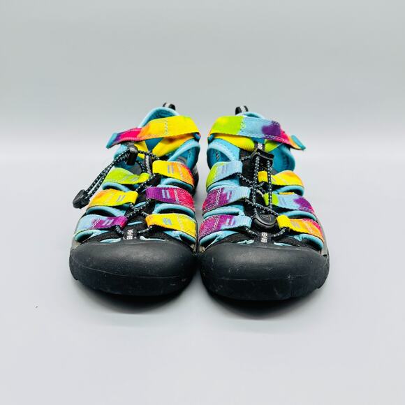 Keen Sandals Boys 5 Rainbow Tie Dye Newport H2 Hiking Outdoor Trekking Shoes - Picture 3 of 12